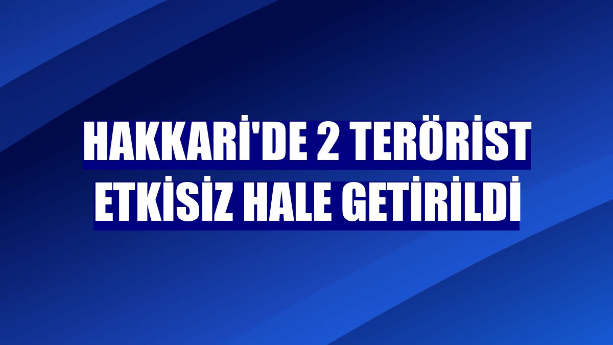 Hakkari'de 2 terörist etkisiz hale getirildi