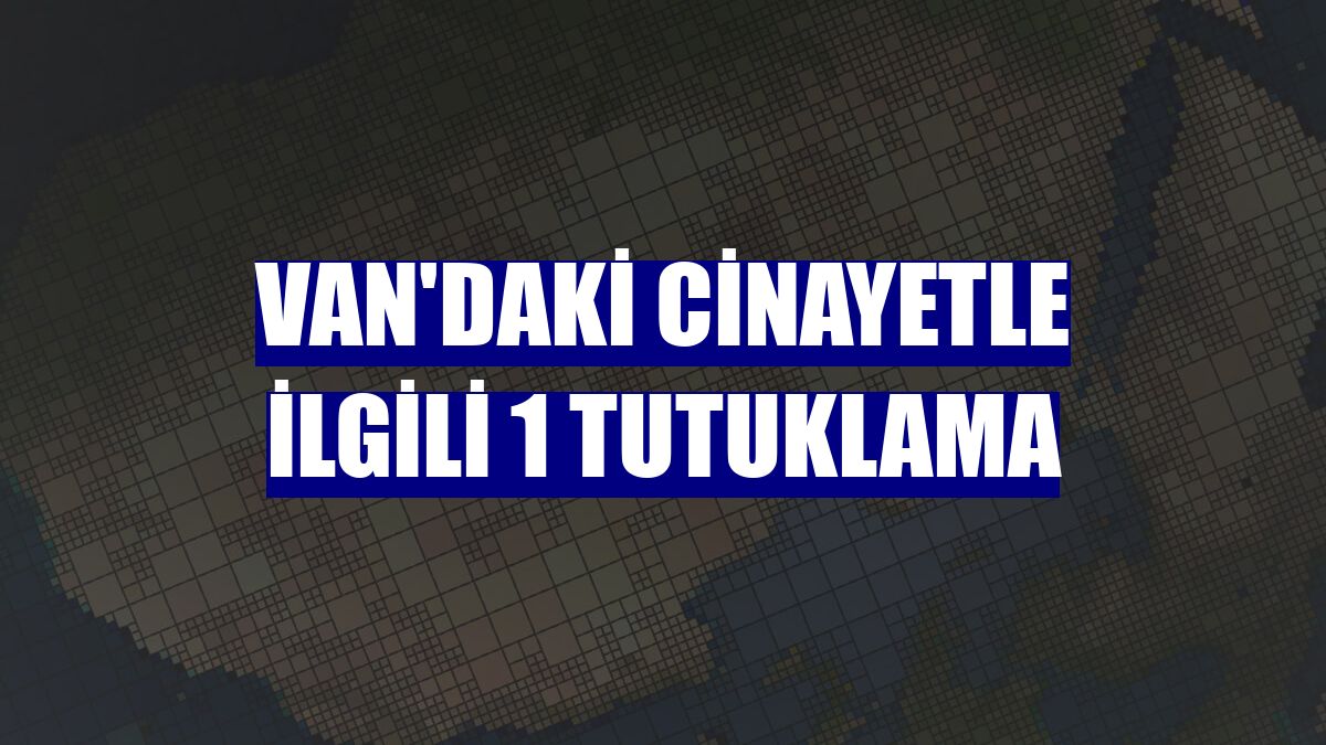 Van'daki cinayetle ilgili 1 tutuklama