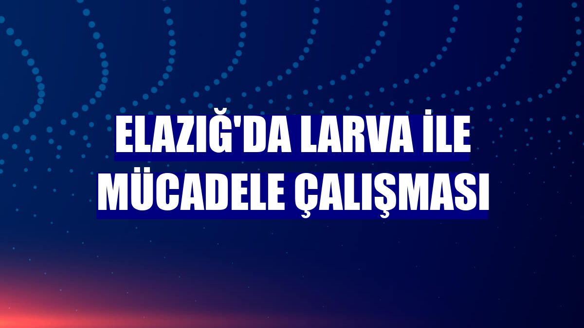 Elazığ'da larva ile mücadele çalışması