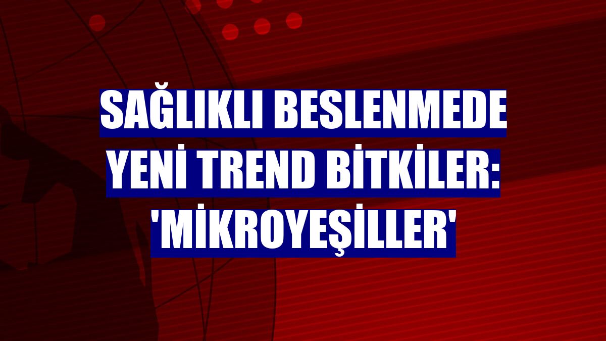 Sağlıklı beslenmede yeni trend bitkiler: 'Mikroyeşiller'
