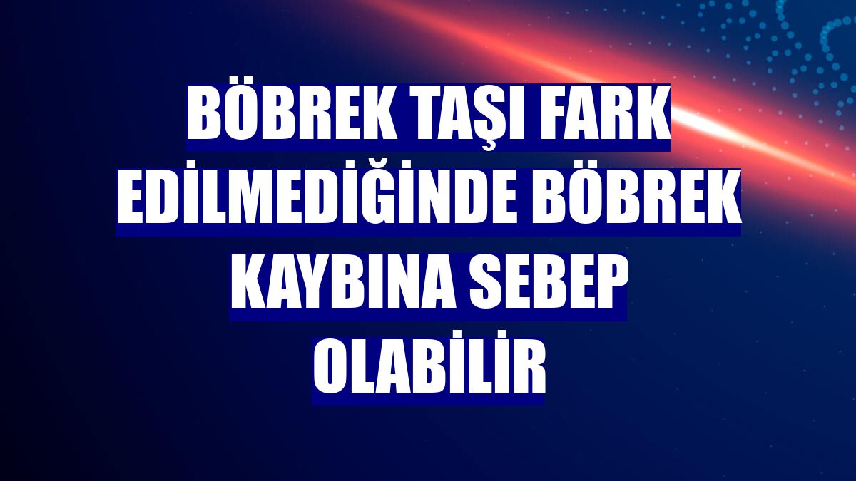 Böbrek taşı fark edilmediğinde böbrek kaybına sebep olabilir