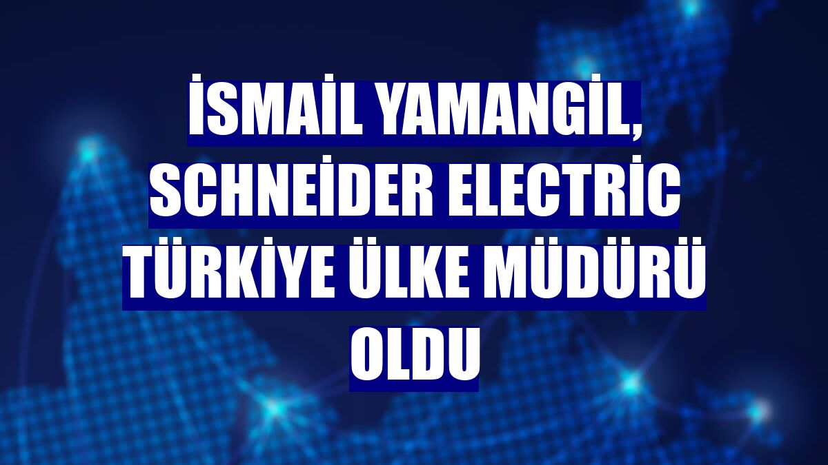 İsmail Yamangil, Schneider Electric Türkiye Ülke Müdürü oldu