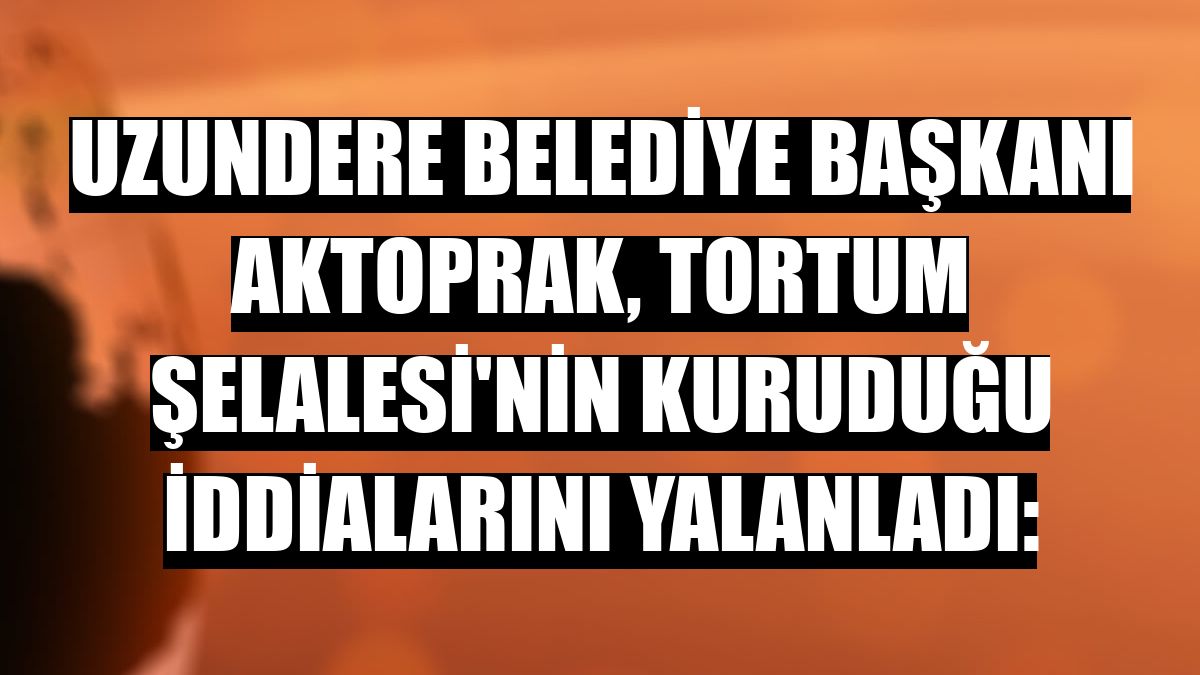 Uzundere Belediye Başkanı Aktoprak, Tortum Şelalesi'nin kuruduğu iddialarını yalanladı: