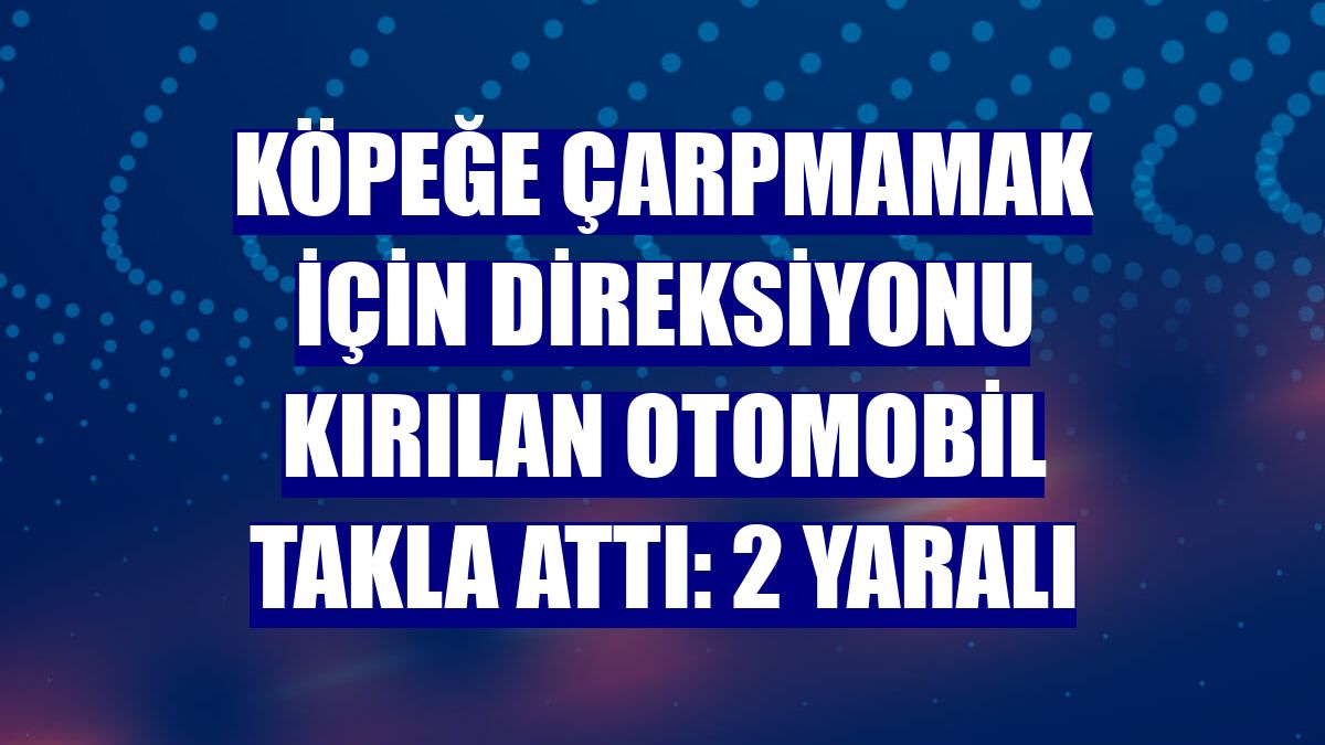 Köpeğe çarpmamak için direksiyonu kırılan otomobil takla attı: 2 yaralı
