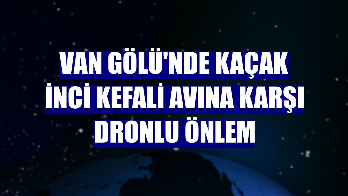 Van Gölü'nde kaçak inci kefali avına karşı dronlu önlem