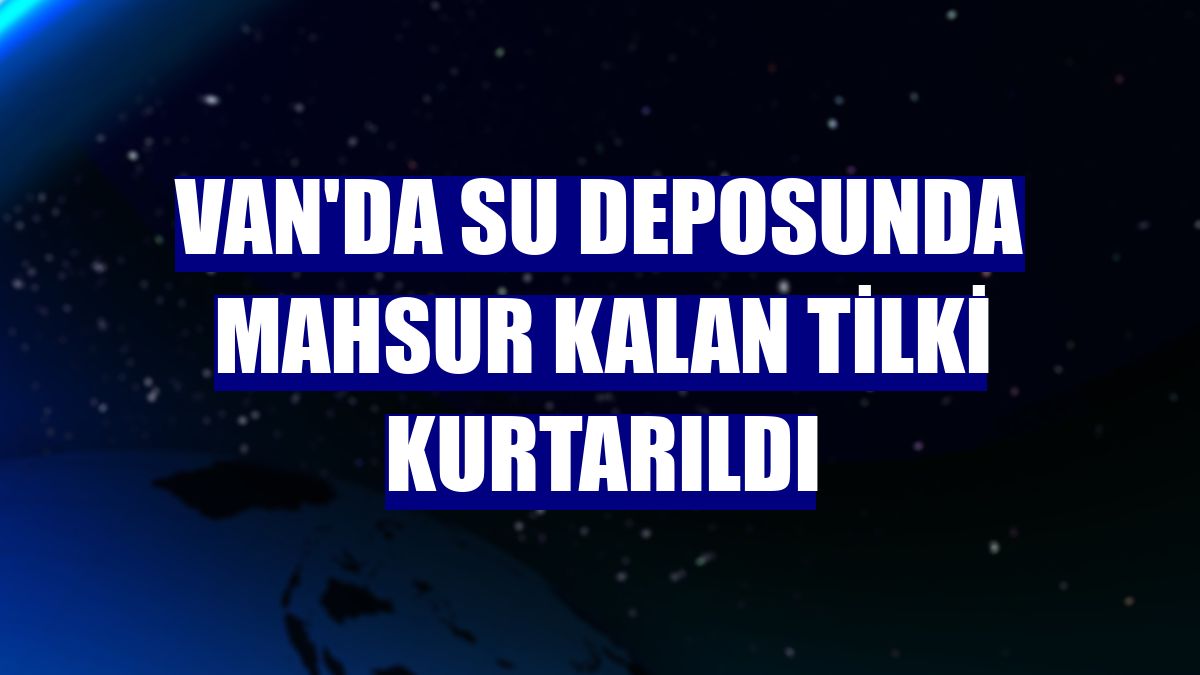 Van'da su deposunda mahsur kalan tilki kurtarıldı