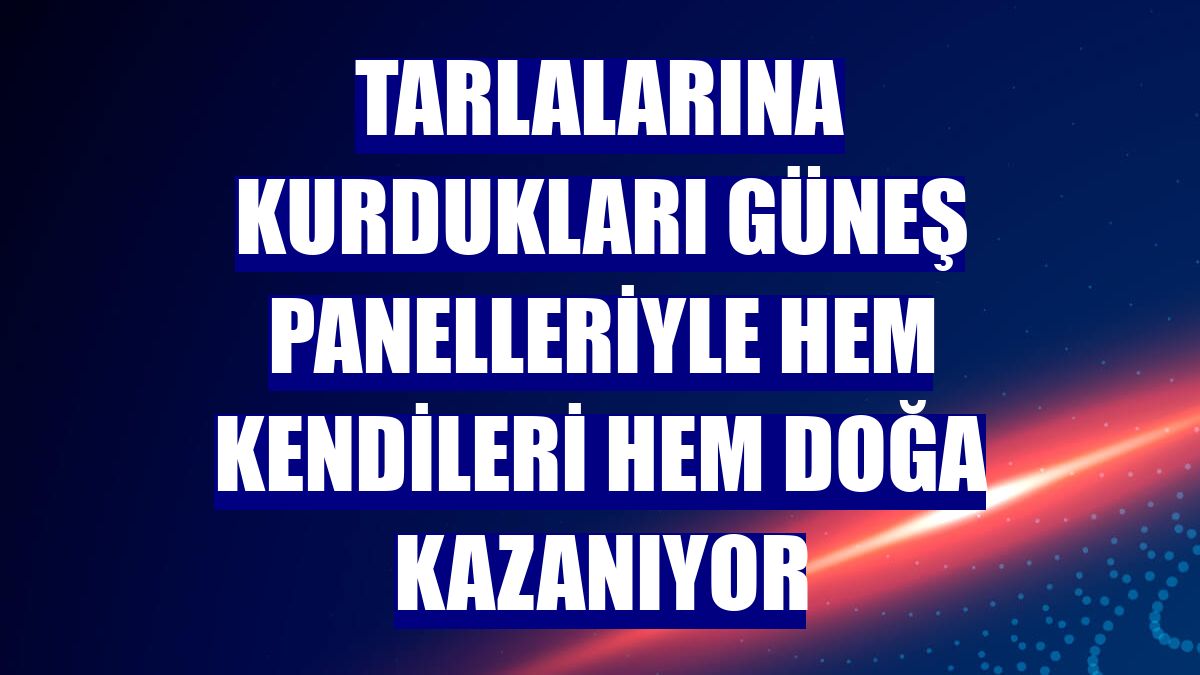 Tarlalarına kurdukları güneş panelleriyle hem kendileri hem doğa kazanıyor