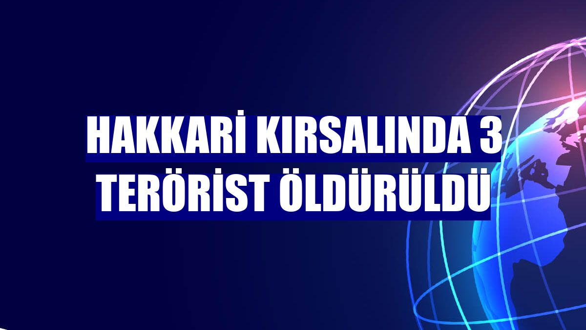 Hakkari kırsalında 3 terörist öldürüldü