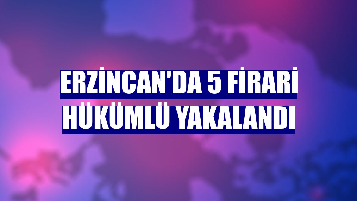 Erzincan'da 5 firari hükümlü yakalandı