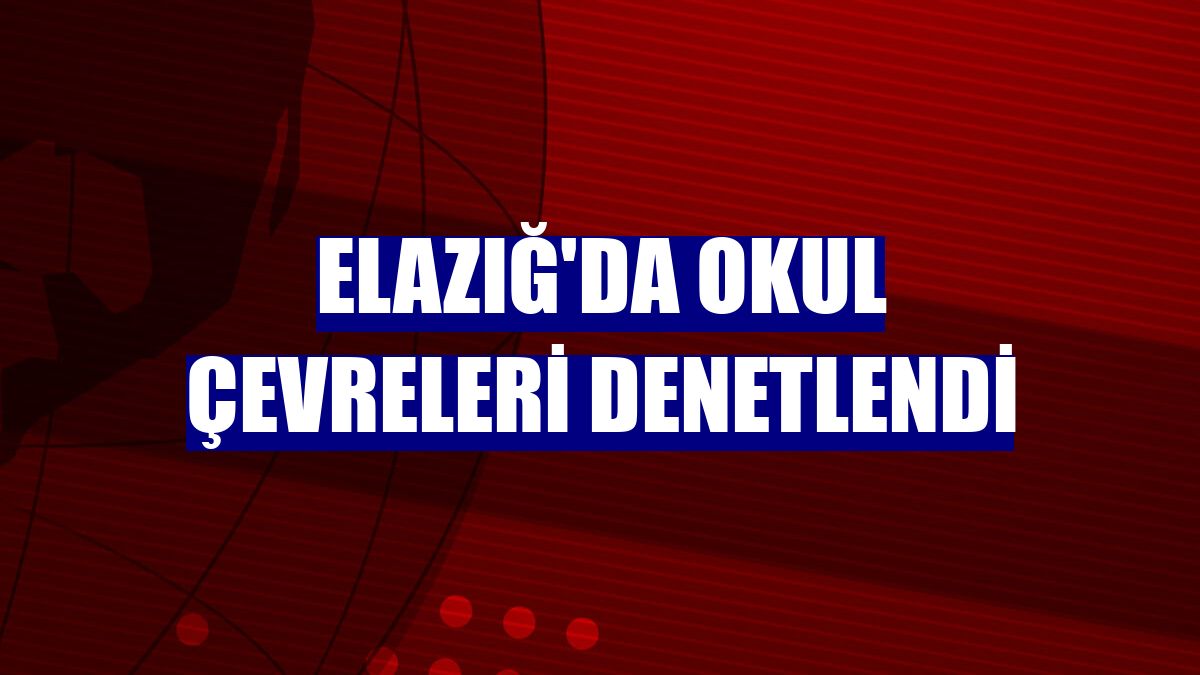 Elazığ'da okul çevreleri denetlendi