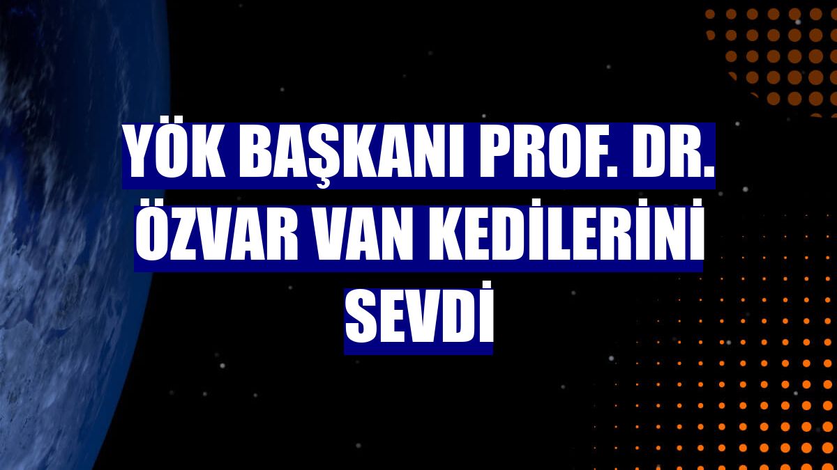 YÖK Başkanı Prof. Dr. Özvar Van kedilerini sevdi