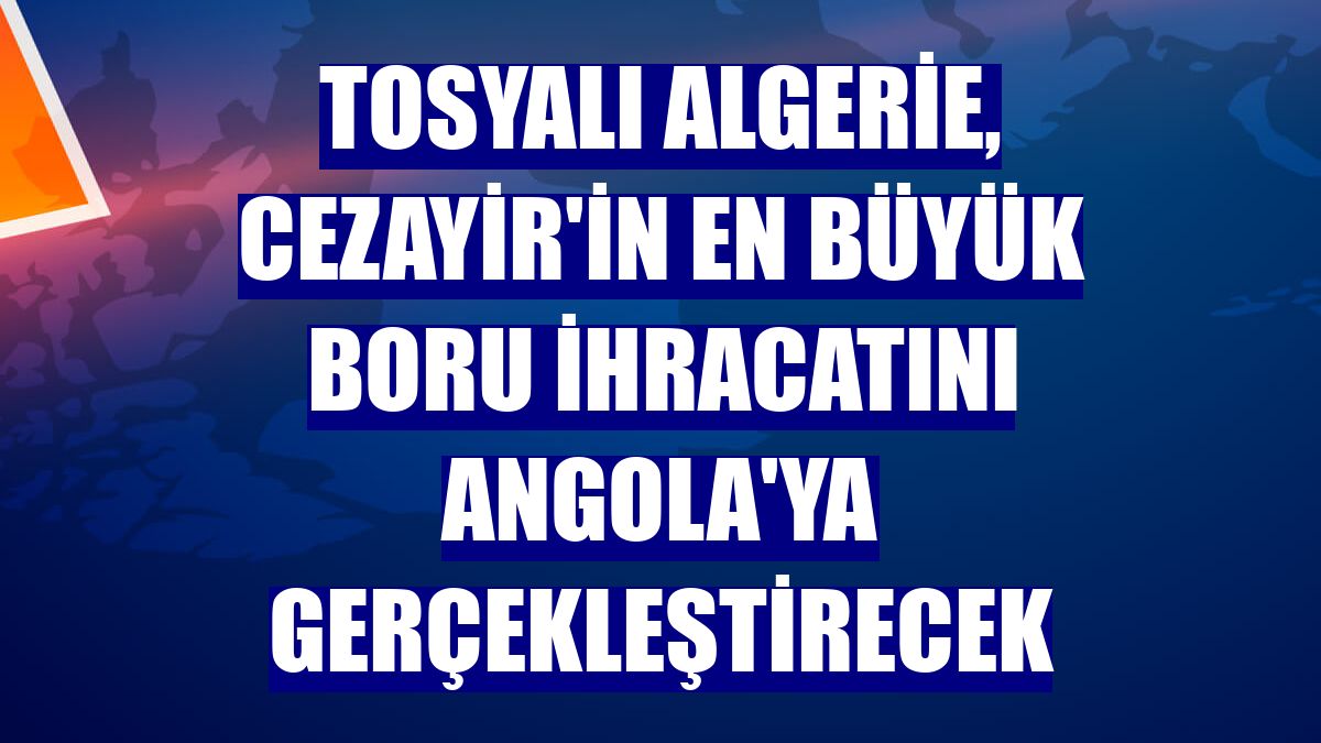 Tosyalı Algerie, Cezayir'in en büyük boru ihracatını Angola'ya gerçekleştirecek