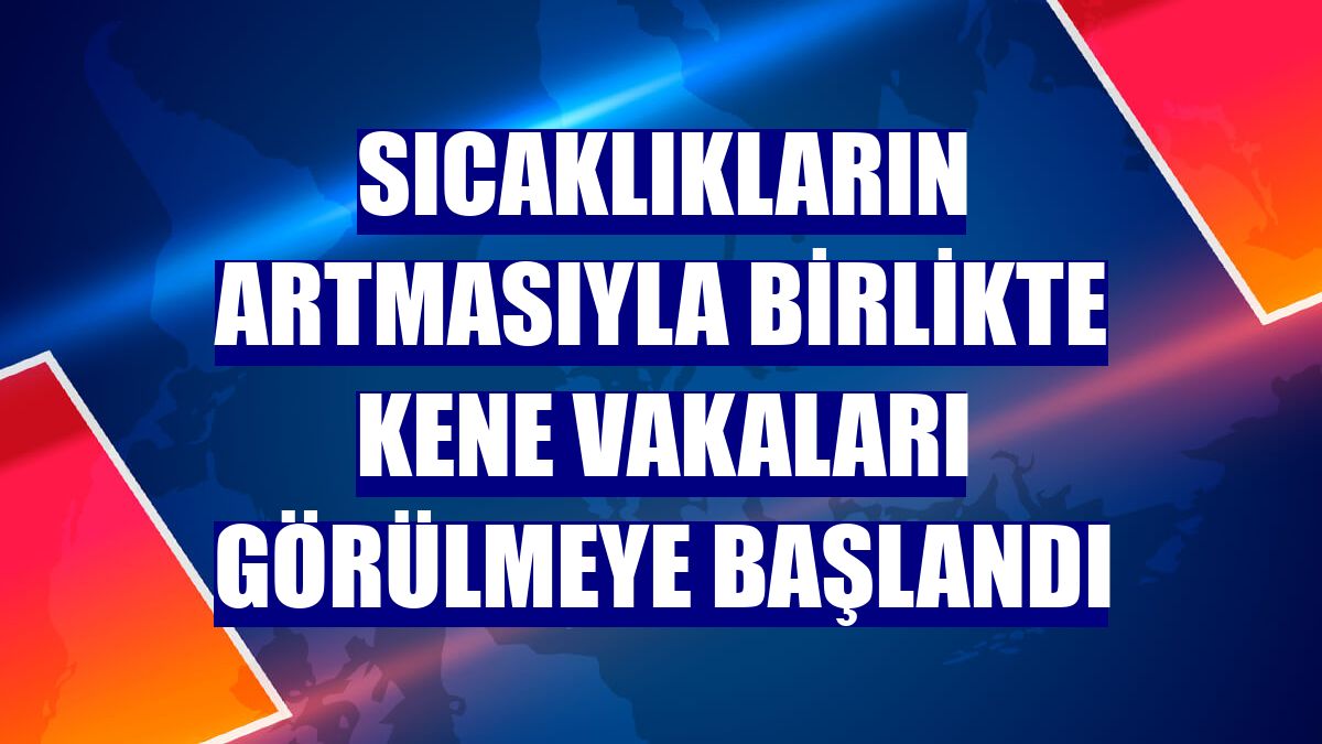 Sıcaklıkların artmasıyla birlikte kene vakaları görülmeye başlandı