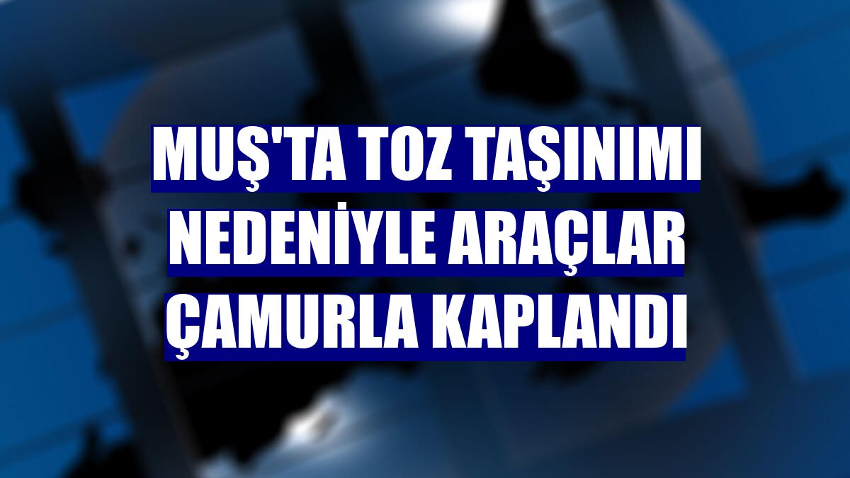 Muş'ta toz taşınımı nedeniyle araçlar çamurla kaplandı