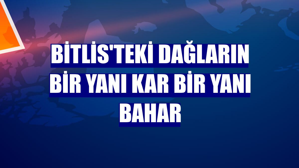 Bitlis'teki dağların bir yanı kar bir yanı bahar
