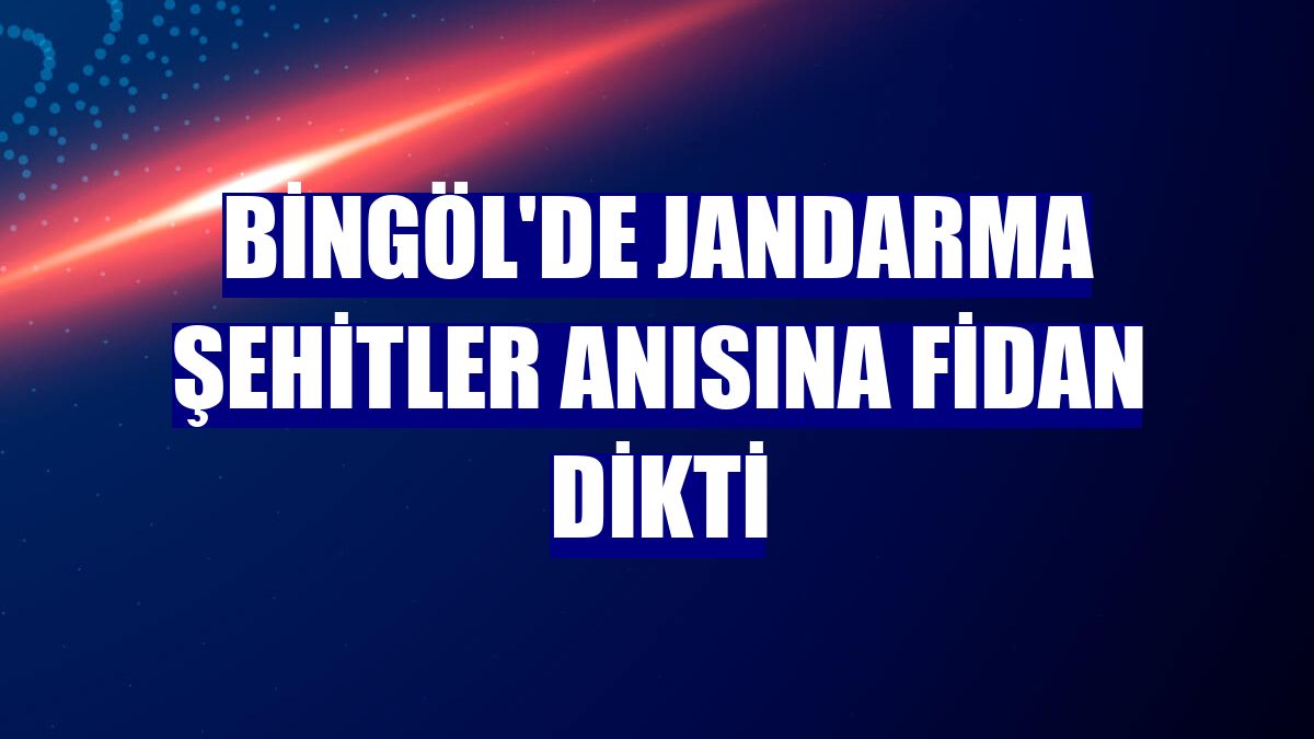 Bingöl'de jandarma şehitler anısına fidan dikti