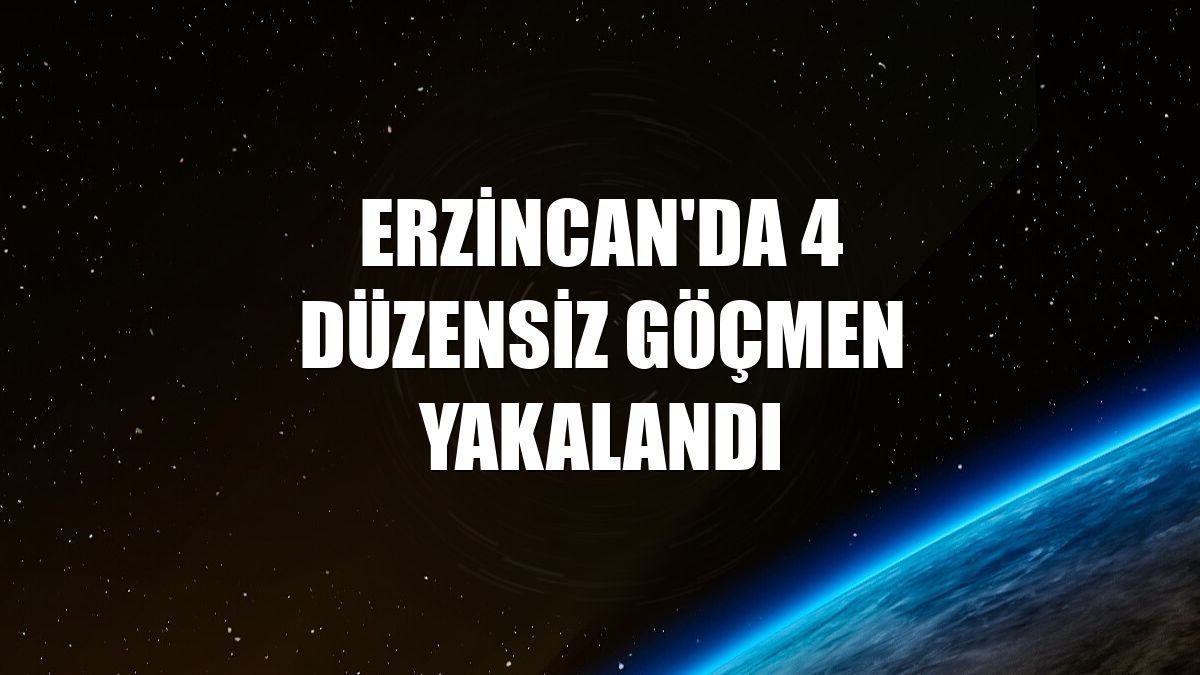 Erzincan'da 4 düzensiz göçmen yakalandı