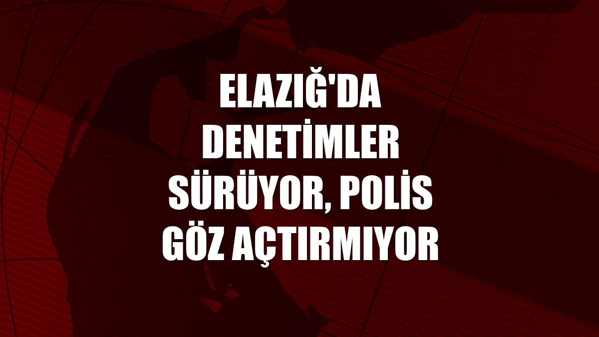 Elazığ'da denetimler sürüyor, polis göz açtırmıyor
