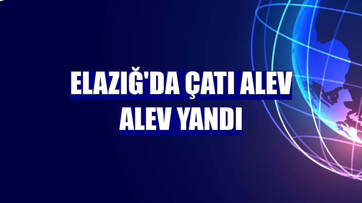 Elazığ'da çatı alev alev yandı