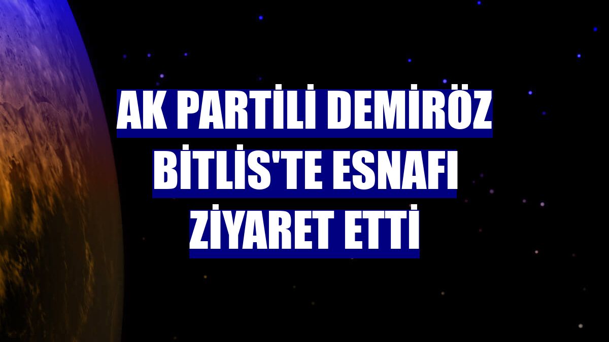 AK Partili Demiröz Bitlis'te esnafı ziyaret etti