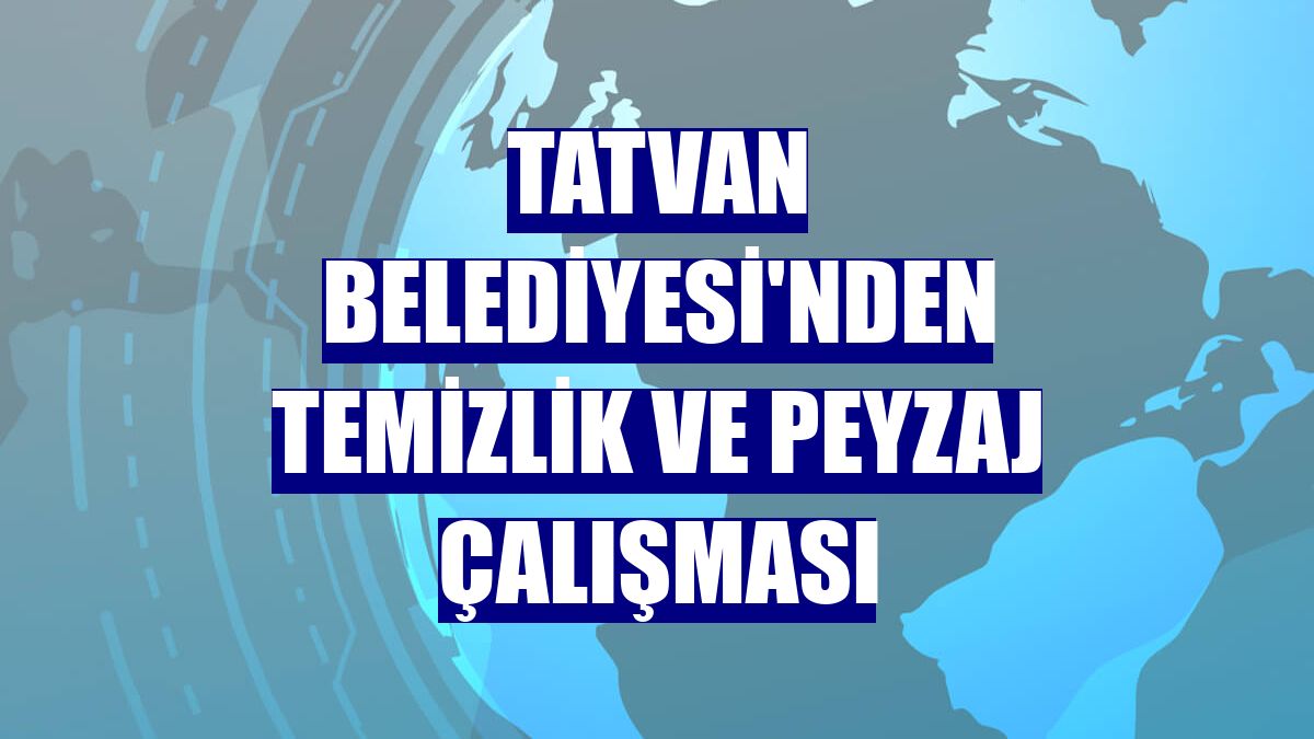 Tatvan Belediyesi'nden temizlik ve peyzaj çalışması