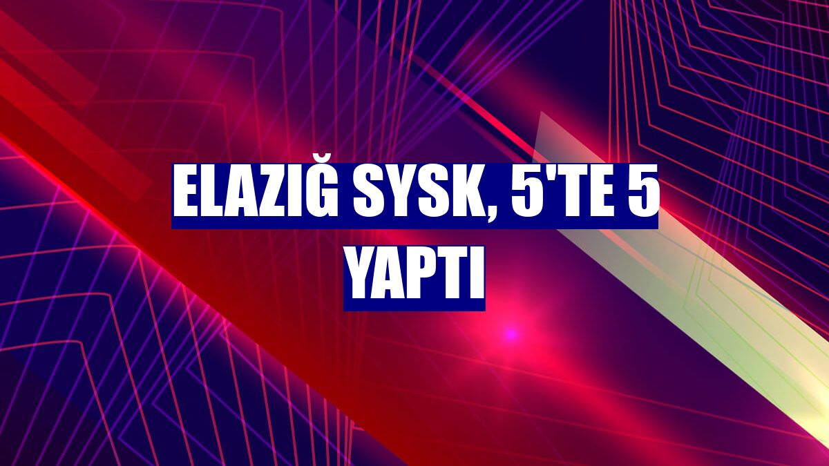 Elazığ SYSK, 5'te 5 yaptı