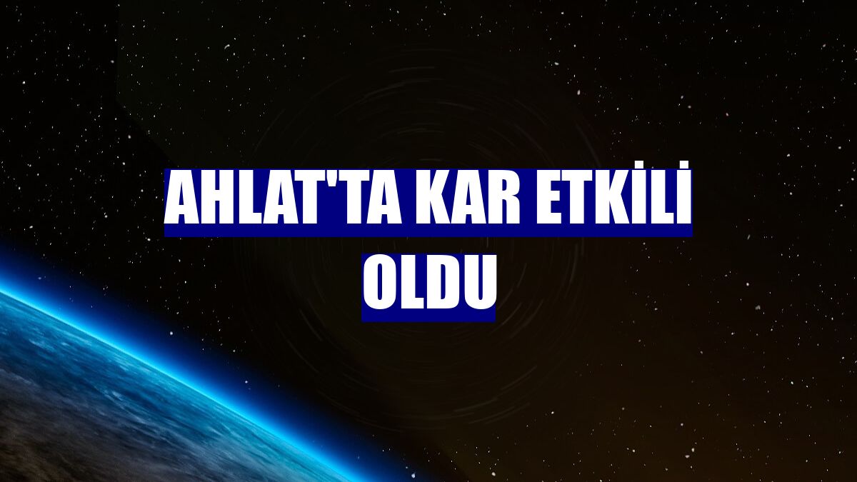 Ahlat'ta kar etkili oldu