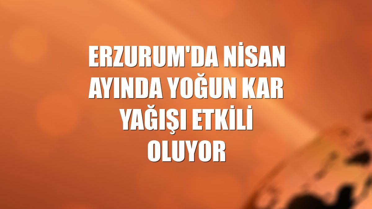 Erzurum'da Nisan ayında yoğun kar yağışı etkili oluyor