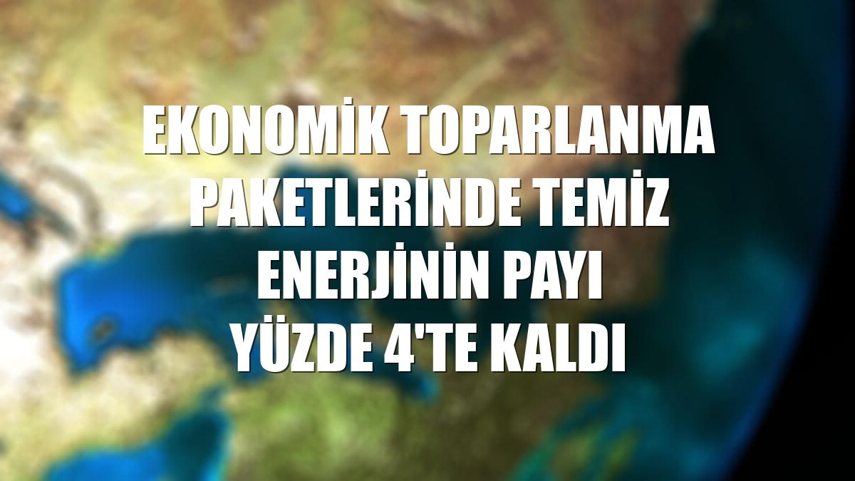Ekonomik toparlanma paketlerinde temiz enerjinin payı yüzde 4'te kaldı