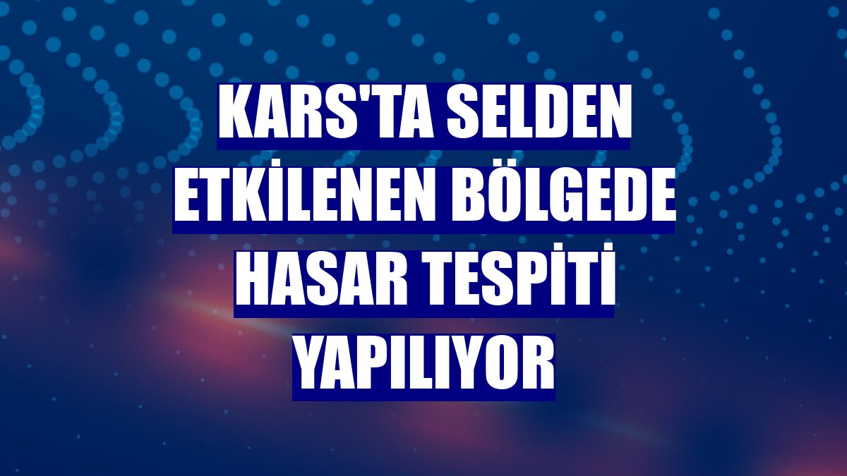 Kars'ta selden etkilenen bölgede hasar tespiti yapılıyor