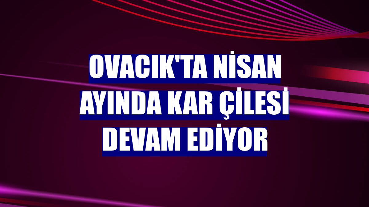 Ovacık'ta nisan ayında kar çilesi devam ediyor