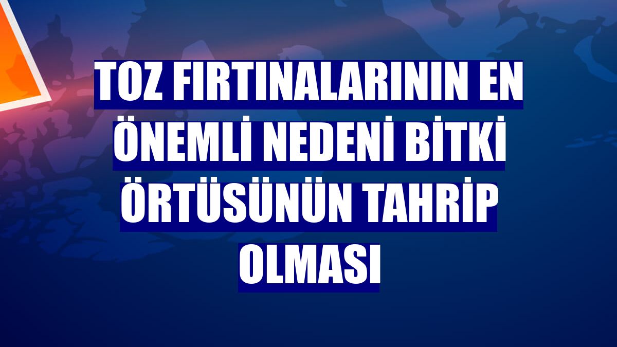 Toz fırtınalarının en önemli nedeni bitki örtüsünün tahrip olması
