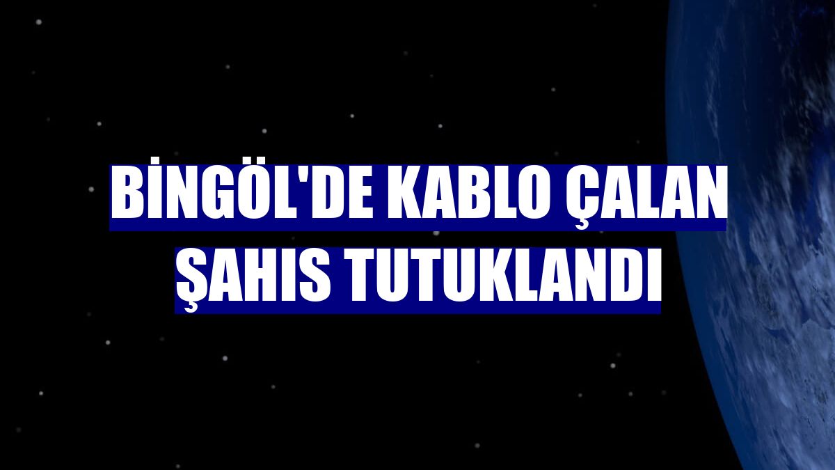 Bingöl'de kablo çalan şahıs tutuklandı