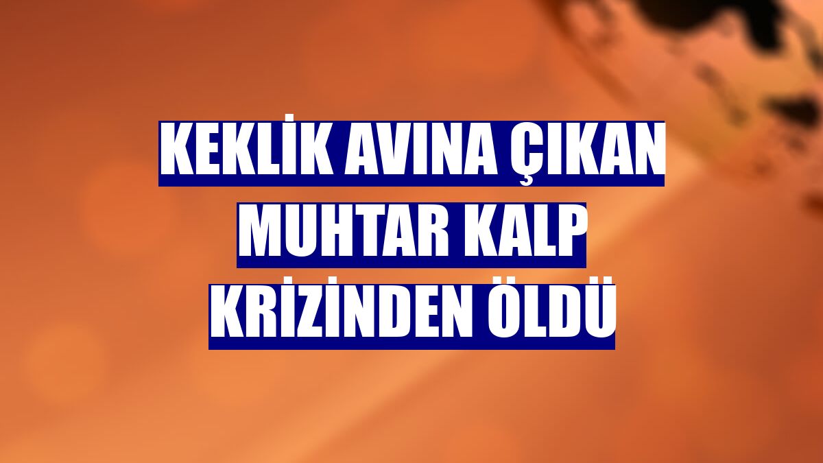Keklik avına çıkan muhtar kalp krizinden öldü
