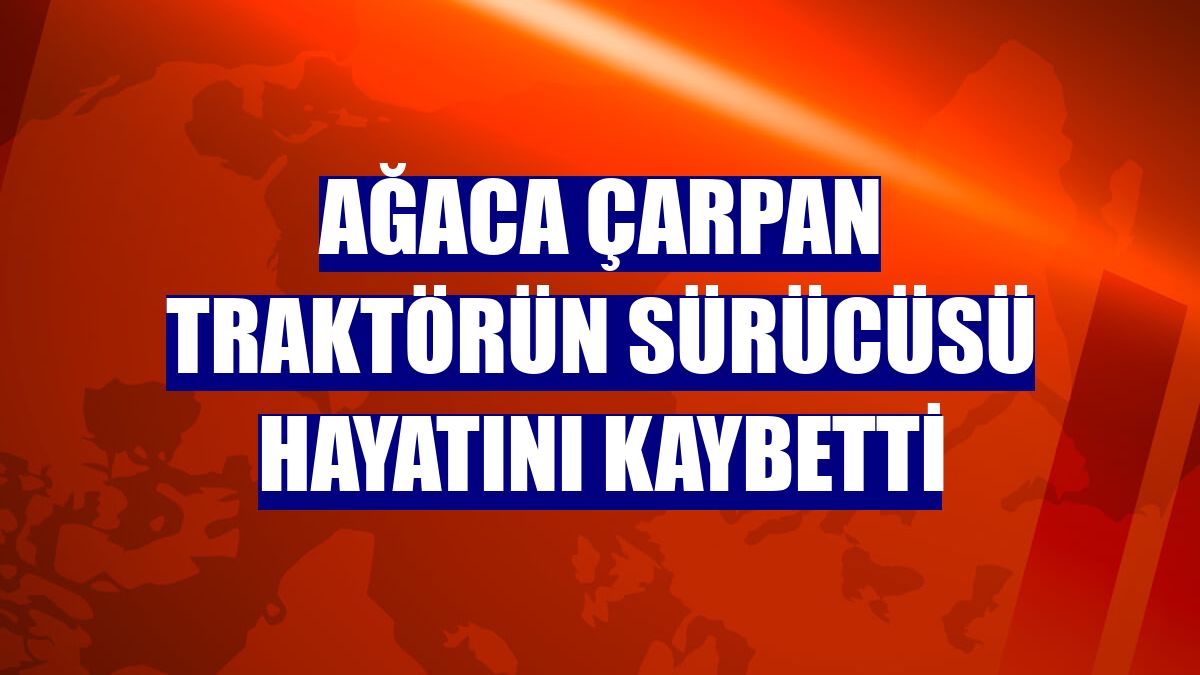 Ağaca çarpan traktörün sürücüsü hayatını kaybetti