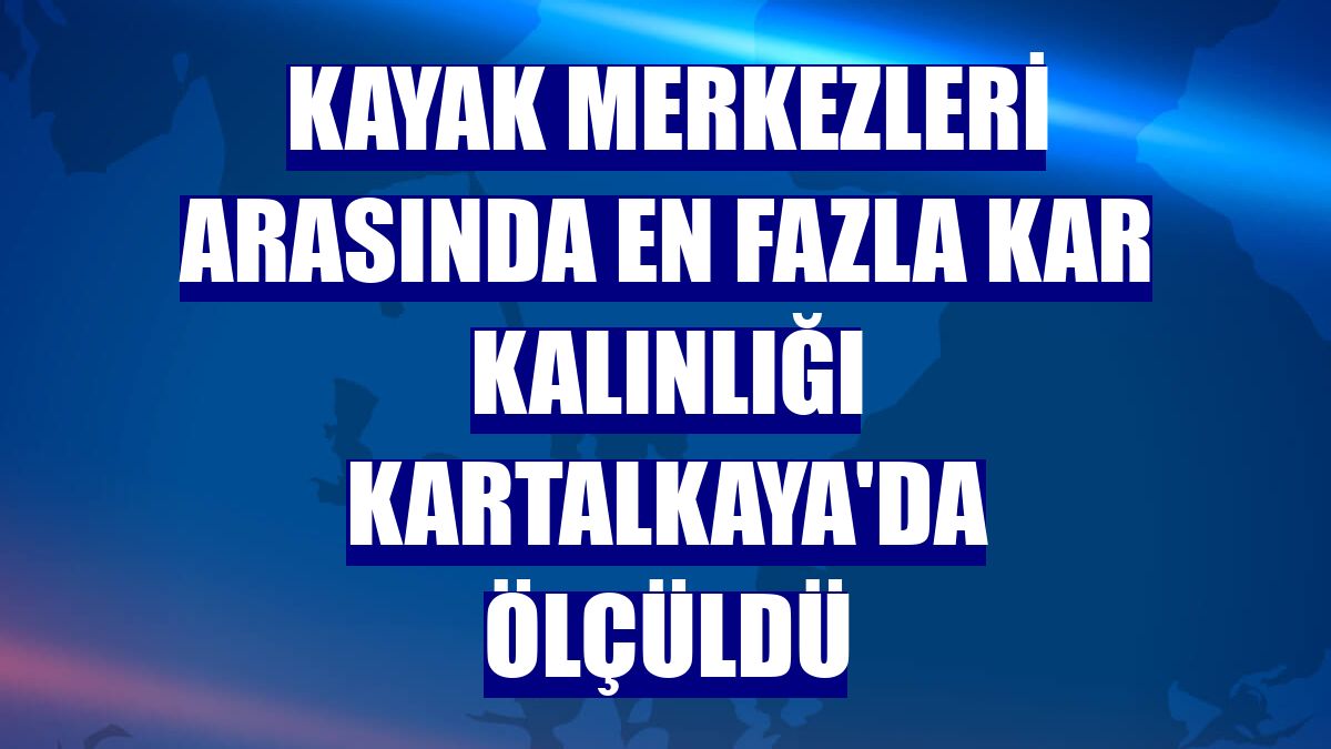 Kayak merkezleri arasında en fazla kar kalınlığı Kartalkaya'da ölçüldü