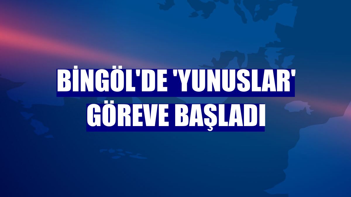 Bingöl'de 'Yunuslar' göreve başladı