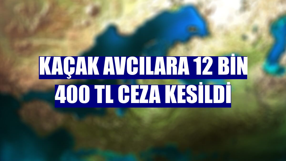Kaçak avcılara 12 bin 400 TL ceza kesildi