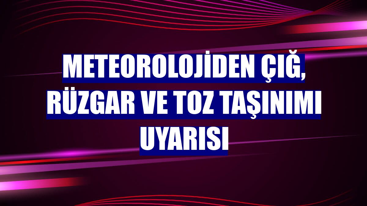 Meteorolojiden çığ, rüzgar ve toz taşınımı uyarısı