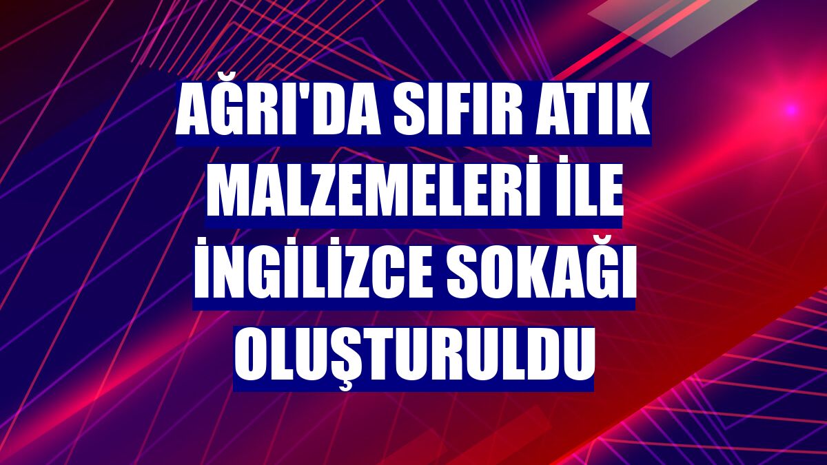 Ağrı'da sıfır atık malzemeleri ile İngilizce sokağı oluşturuldu