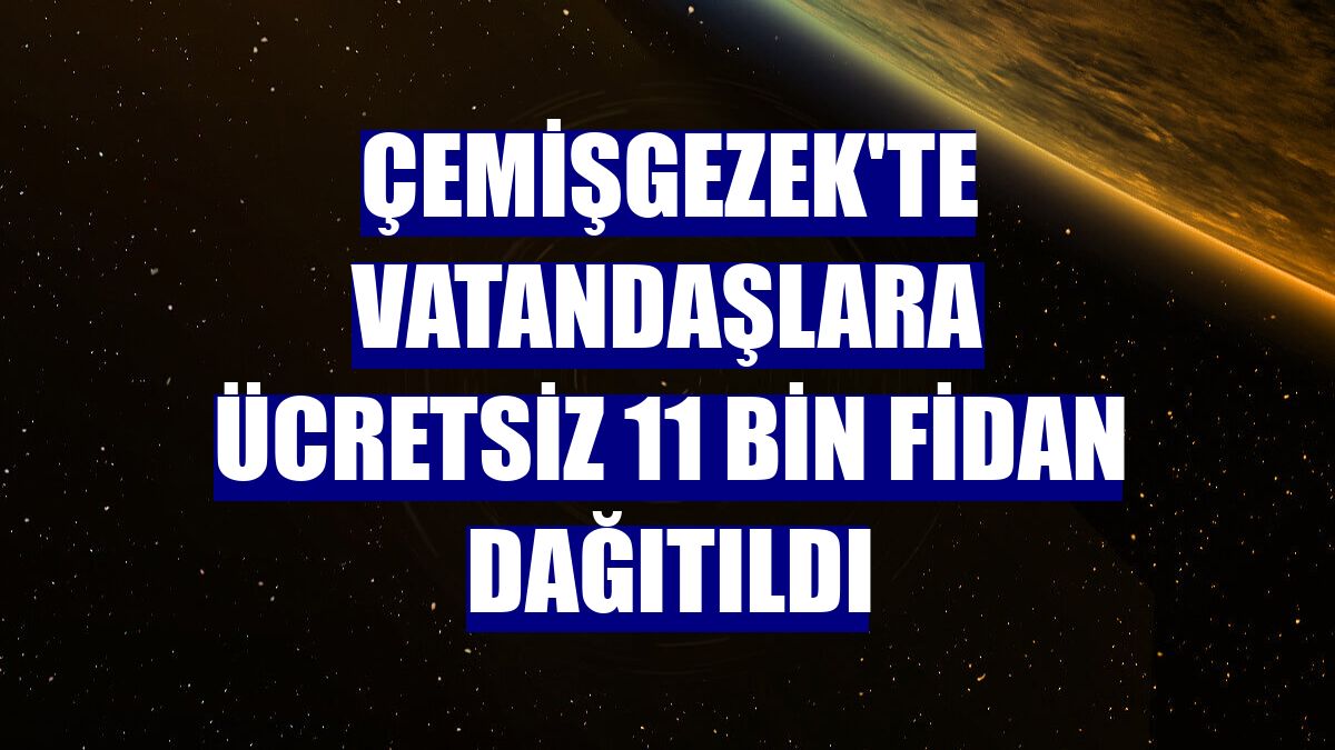 Çemişgezek'te vatandaşlara ücretsiz 11 bin fidan dağıtıldı