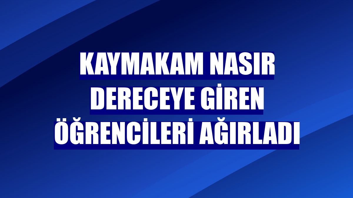 Kaymakam Nasır dereceye giren öğrencileri ağırladı