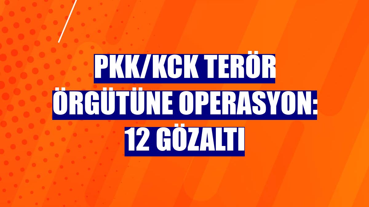 PKK/KCK terör örgütüne operasyon: 12 gözaltı