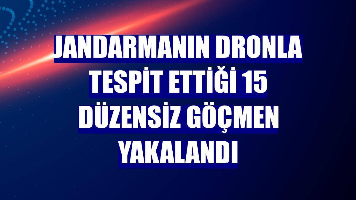 Jandarmanın dronla tespit ettiği 15 düzensiz göçmen yakalandı
