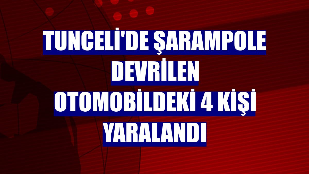 Tunceli'de şarampole devrilen otomobildeki 4 kişi yaralandı
