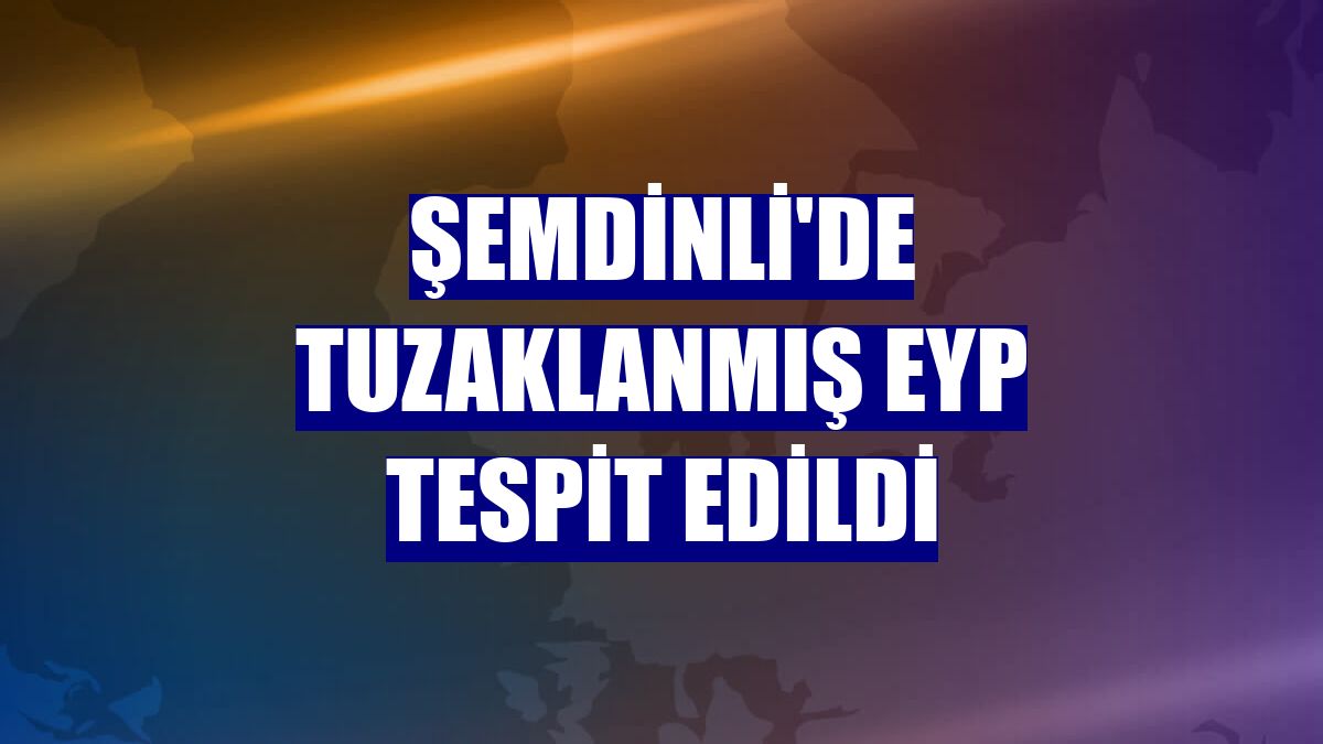 Şemdinli'de tuzaklanmış EYP tespit edildi