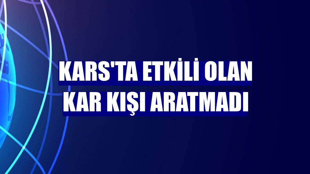 Kars'ta etkili olan kar kışı aratmadı