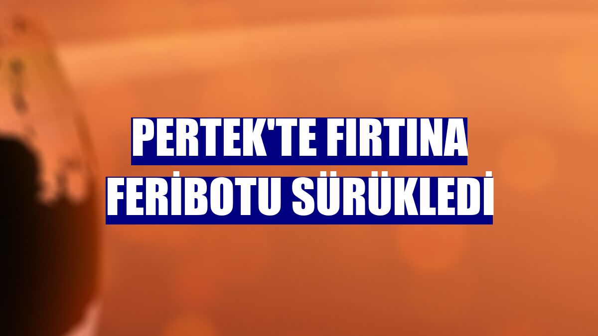Pertek'te fırtına feribotu sürükledi
