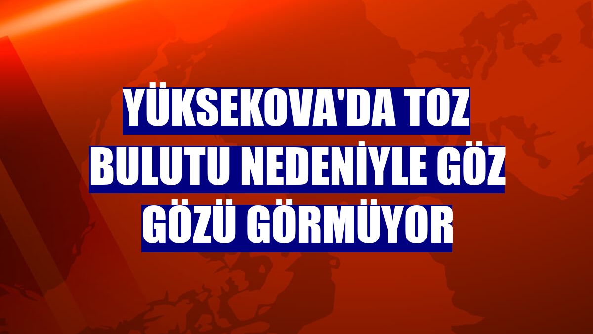 Yüksekova'da toz bulutu nedeniyle göz gözü görmüyor