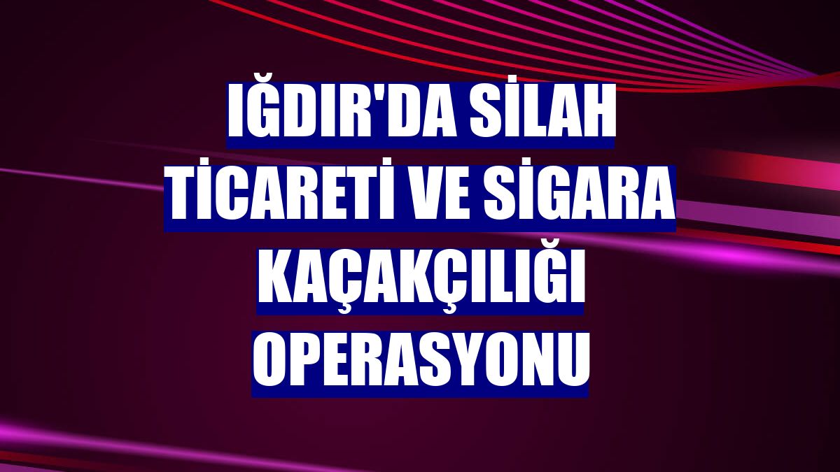Iğdır'da silah ticareti ve sigara kaçakçılığı operasyonu